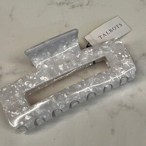 Marble white claw clip